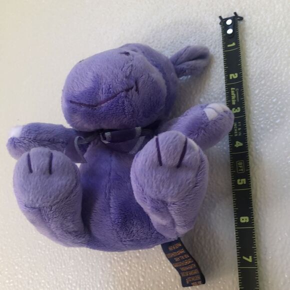 Balloons for you Soft plush Purple/Lavender Baby Hippo rattle Inside Sewn Eyes‎ - Picture 3 of 12
